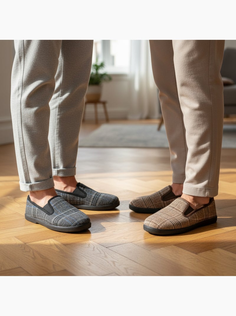 Chinelos charentaises homem pack 2 pares sola antiderrapante ozabi Castanho/Multicolorido - Kiabi