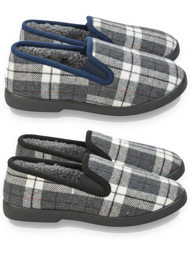 Chinelos charentaises homem pack 2 pares sola antiderrapante ozabi Preto Azul - Kiabi