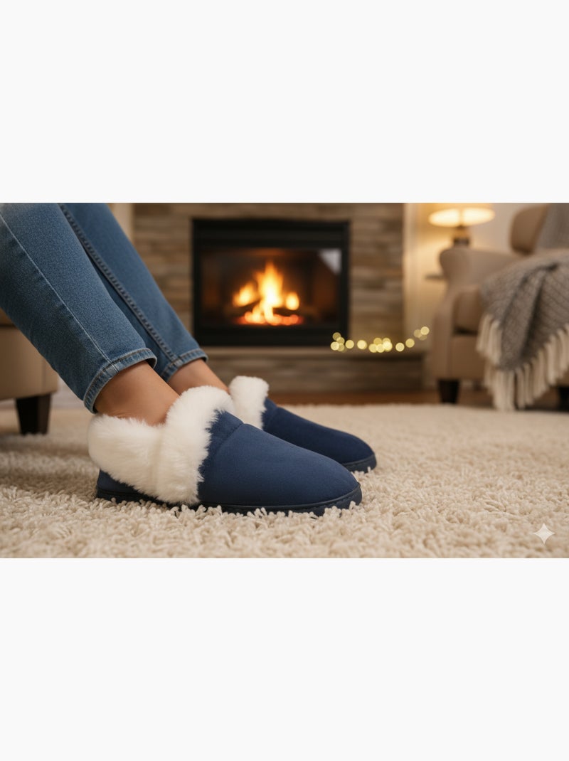 Chinelos Charentaises mulher Ultra Leves MD9691 Azul-marinho - Kiabi
