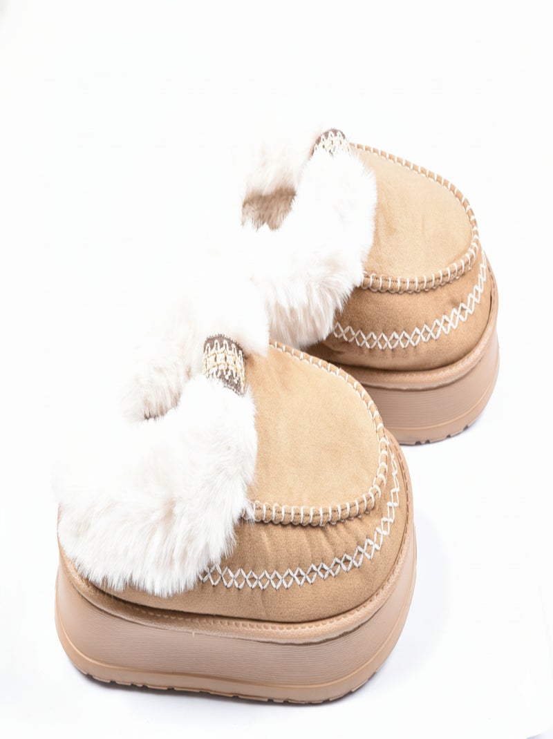 Chinelos Charentaises Ultra Leves Sherpa MD10158 Camelo - Kiabi