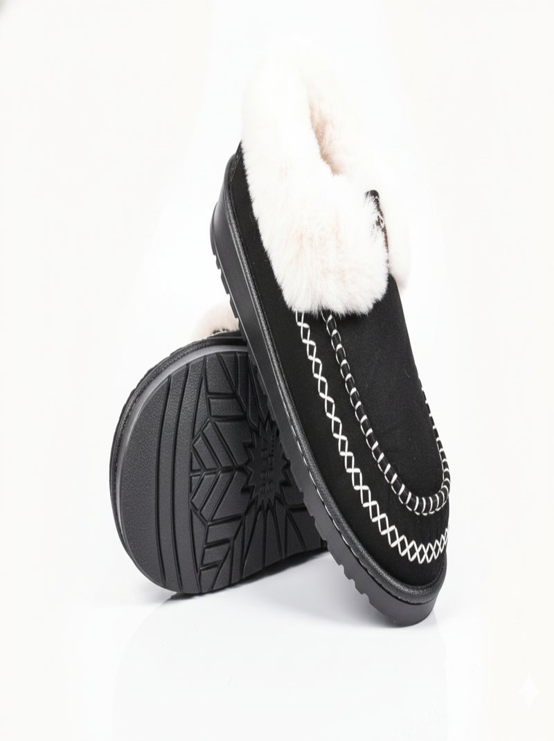 Chinelos Charentaises Ultra Leves Sherpa MD10158 Preto - Kiabi