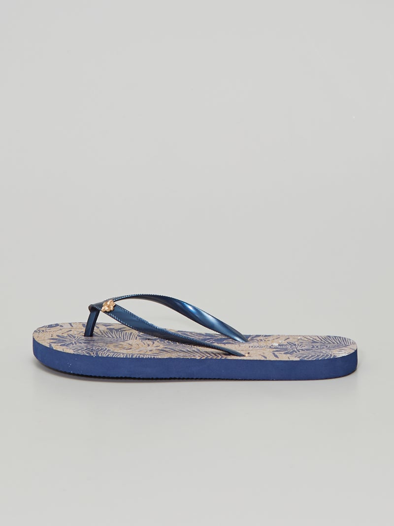 Chinelos com estampado fantasia Azul - Kiabi
