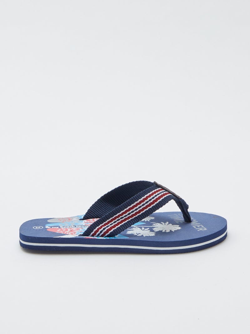 Chinelos com estampado surf 'My beach spirit' AZUL - Kiabi