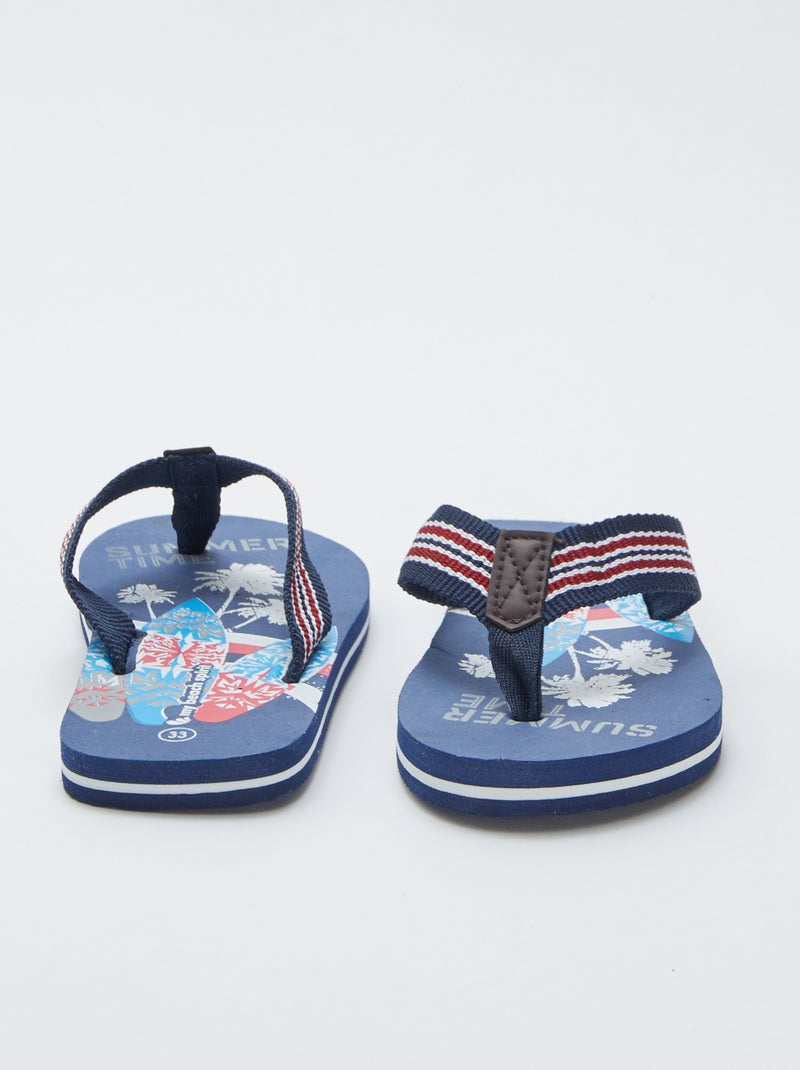 Chinelos com estampado surf 'My beach spirit' AZUL - Kiabi