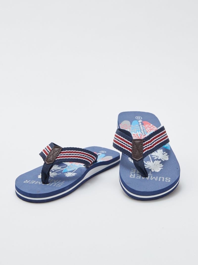 Chinelos com estampado surf 'My beach spirit' AZUL - Kiabi