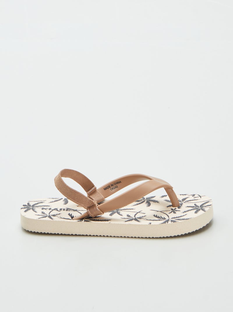 Chinelos com motivo BEGE - Kiabi