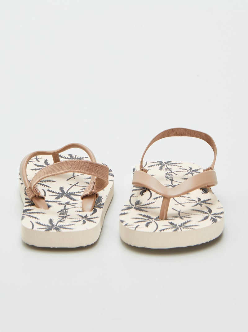 Chinelos com motivo BEGE - Kiabi