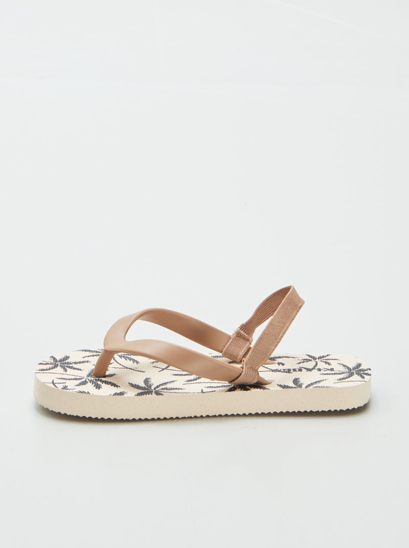 Chinelos com motivo BEGE - Kiabi