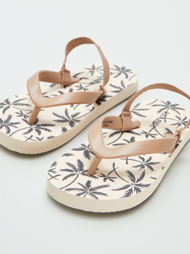 Chinelos com motivo BEGE - Kiabi