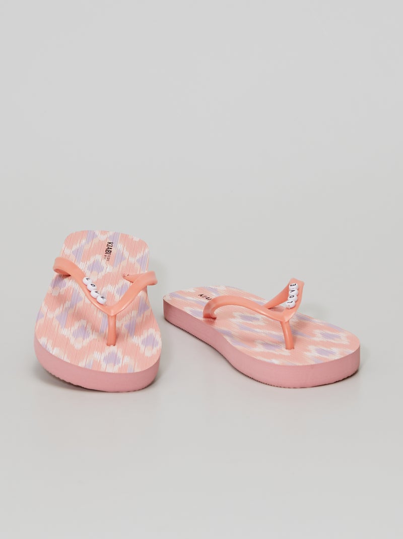 Chinelos com motivo 'ikat' ROSA - Kiabi