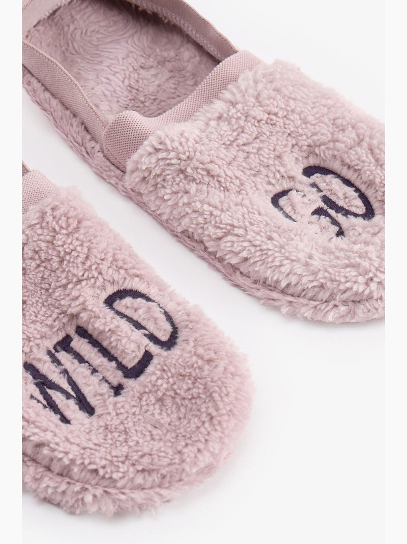 Chinelos com padrão wild slogan penti Rosa-claro - Kiabi