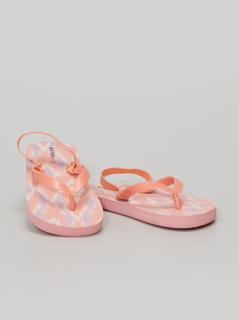 Chinelos com solas com motivos ROSA - Kiabi