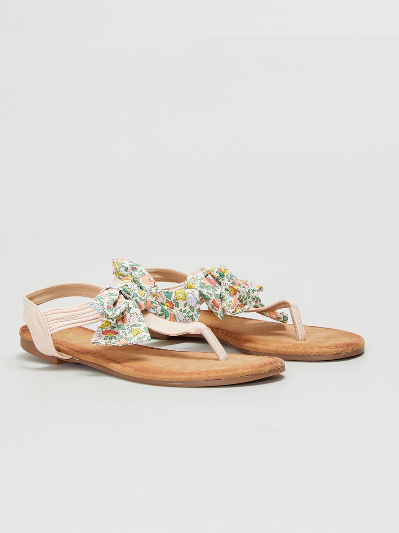 Chinelos com tira de suporte BEGE - Kiabi