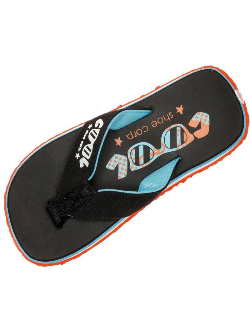 Chinelos cool shoe os boy pretos para rapaz Preto Laranja Azul - Kiabi