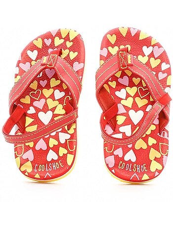 Chinelos cool shoe para menina vermelho/amarelo