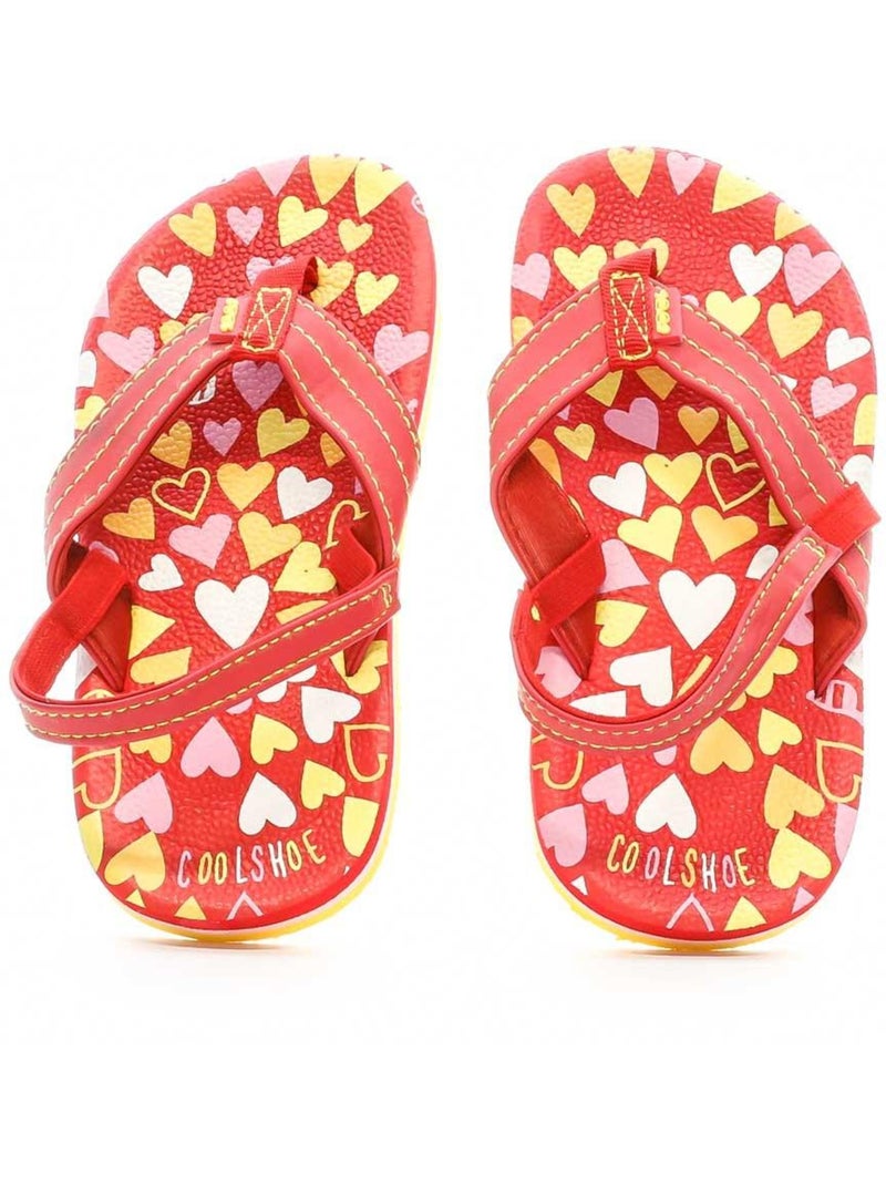 Chinelos cool shoe para menina vermelho/amarelo Vermelho - Kiabi