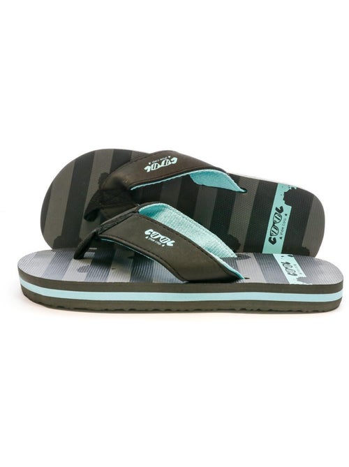 Chinelos Cool Shoe Zinc para Rapaz Preto/Cinzento - Kiabi