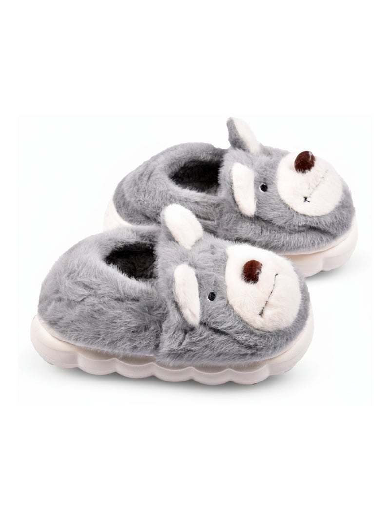 Chinelos Criança Animais 3D Ultra Macios MD9758 Cinza - Kiabi