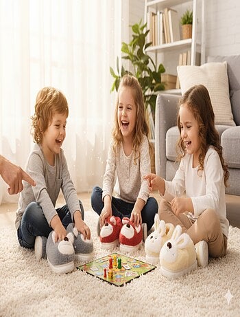 Chinelos Criança Animais 3D Ultra Macios MD9758
