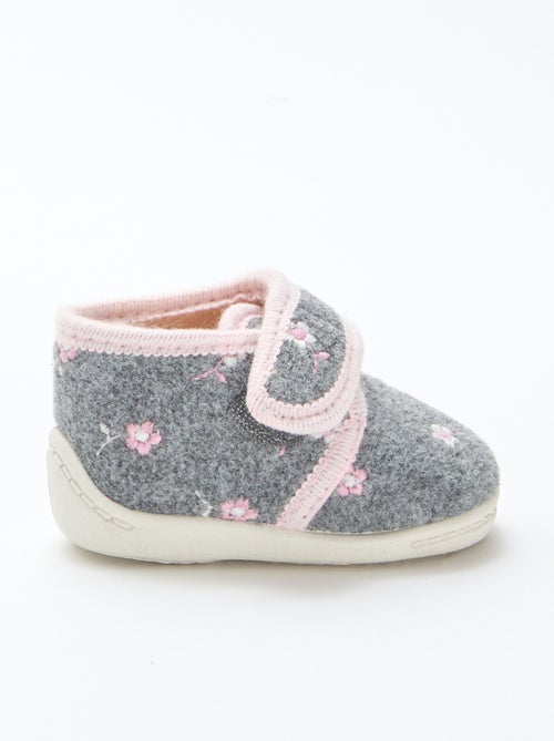 Chinelos de Bebê Forrados com Velcro - Kiabi