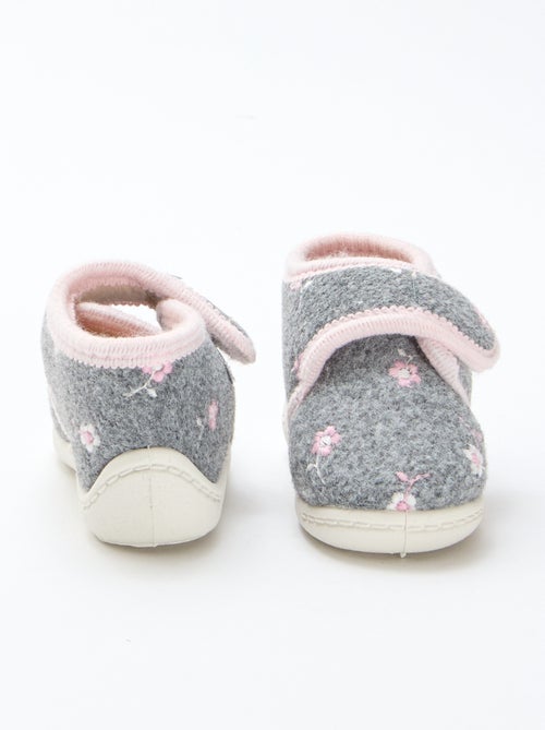 Chinelos de Bebê Forrados com Velcro - Kiabi