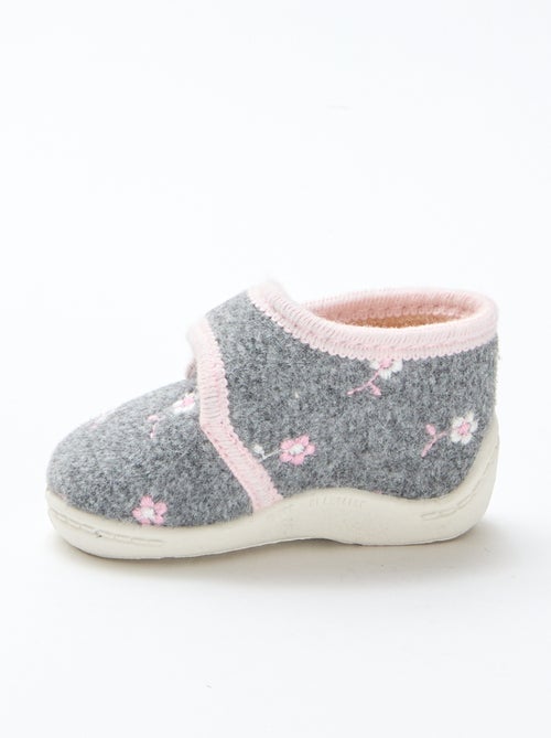 Chinelos de Bebê Forrados com Velcro - Kiabi