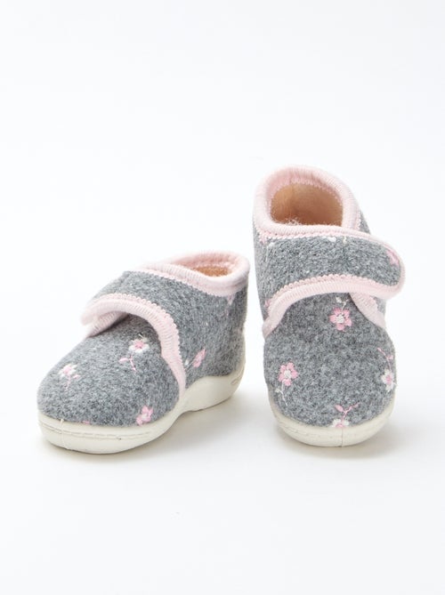 Chinelos de Bebê Forrados com Velcro - Kiabi