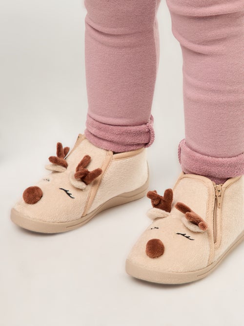 Chinelos de camurça sintética lúdicos Natal - Kiabi