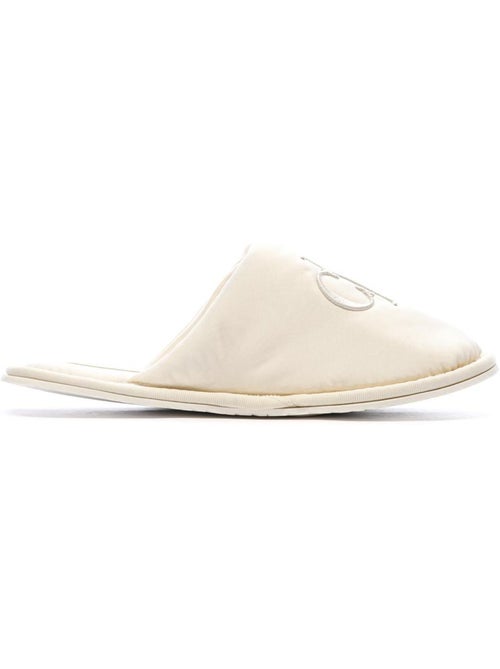 Chinelos de Cetim Branco Calvin Klein Jeans para Mulher - Kiabi