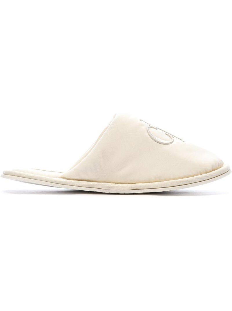 Chinelos de Cetim Branco Calvin Klein Jeans para Mulher Branco - Kiabi