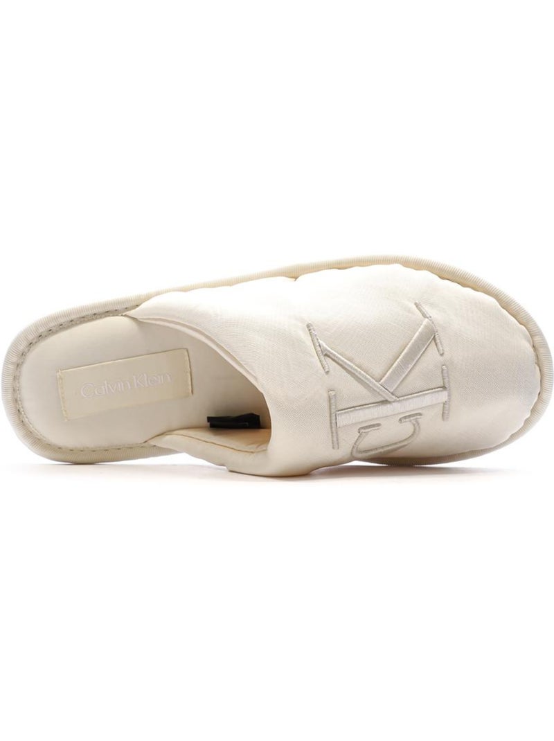 Chinelos de Cetim Branco Calvin Klein Jeans para Mulher Branco - Kiabi