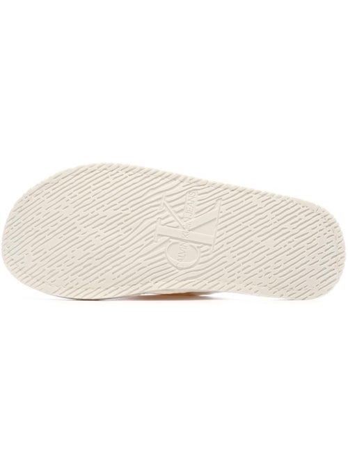 Chinelos de Cetim Branco Calvin Klein Jeans para Mulher - Kiabi