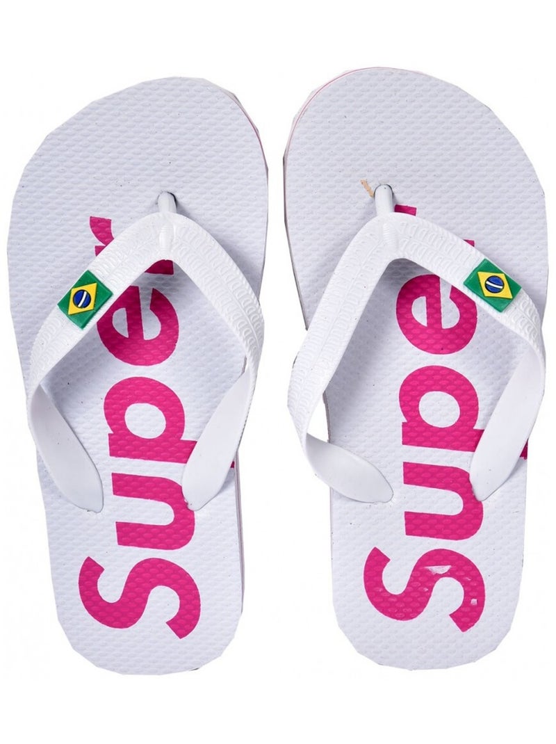 Chinelos de dedo criança fantasia Branco - Kiabi