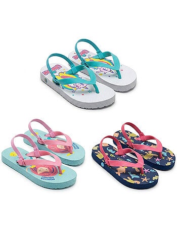 Chinelos de dedo criança ozabi pack 3 pares - motivos fantasia