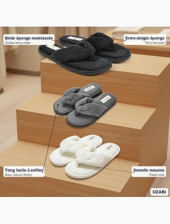 Chinelos de Dedo Espuma Mulher Pack 3 Pares INFINIT PARIS