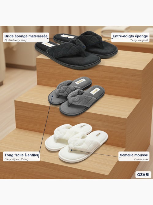 Chinelos de Dedo Espuma Mulher Pack 3 Pares INFINIT PARIS - Kiabi
