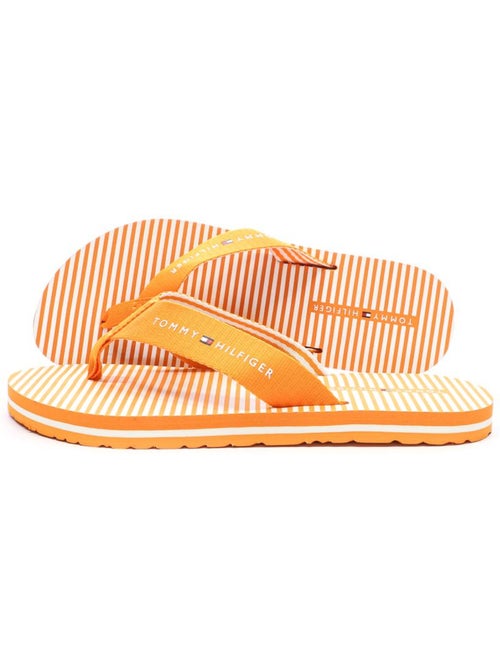Chinelos de Dedo Tommy Hilfiger Ithaca para Mulher Laranja/Branco - Kiabi Chinelos de Dedo Tommy Hilfiger Ithaca para Mulher Laranja/Branco - Kiabi