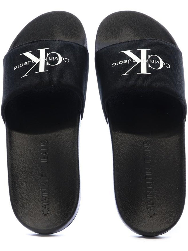 Chinelos de homem calvin klein jeans monogram slide pretos Preto - Kiabi