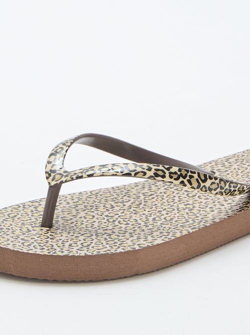 Chinelos de leopardo - Kiabi