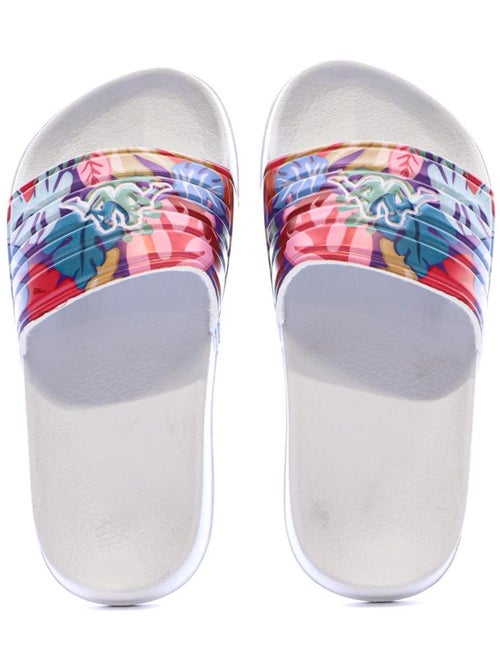 Chinelos de Menina Kappa Sarty 2 Brancos com Flores - Kiabi Chinelos de Menina Kappa Sarty 2 Brancos com Flores - Kiabi