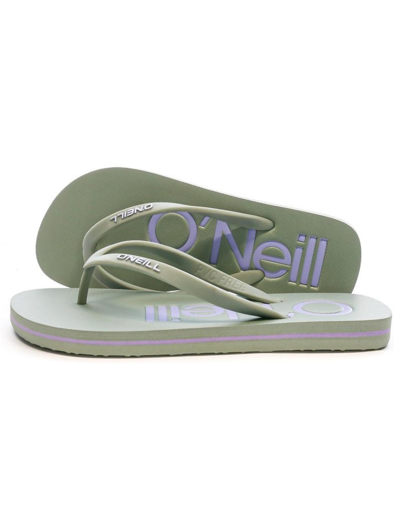 Chinelos de Menina O'Neill Profile Logo Estampado Kaki Verde cáqui claro - Kiabi