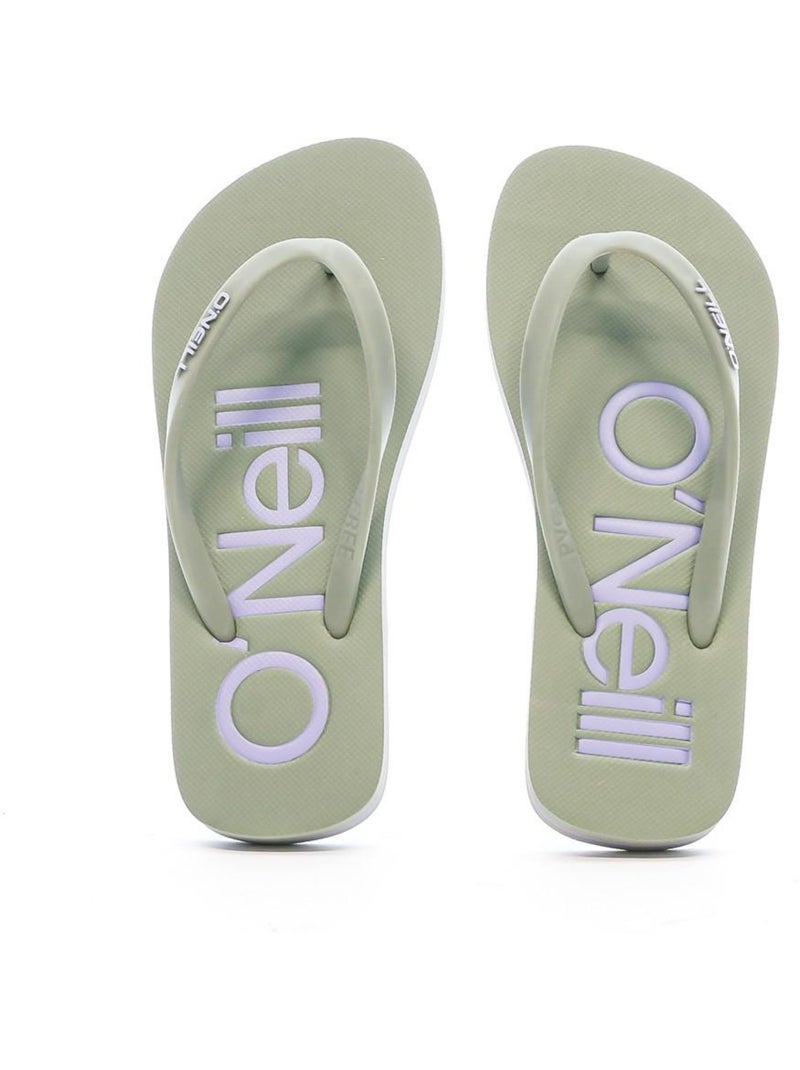 Chinelos de Menina O'Neill Profile Logo Estampado Kaki Verde cáqui claro - Kiabi