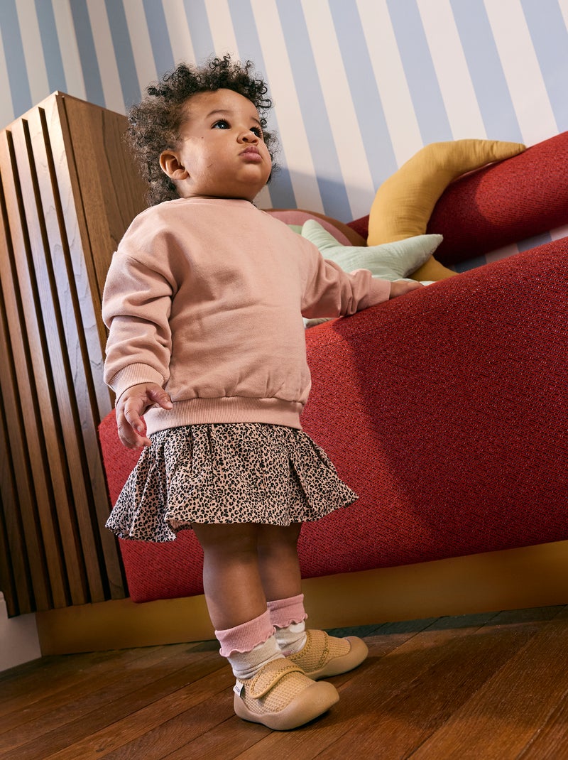 Chinelos de motricidade 3 'Primeiros Passos' - Kitchoun Castanho - Kiabi