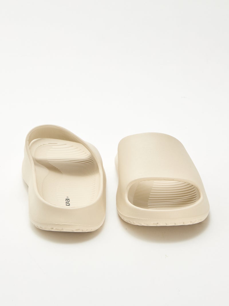 Chinelos de Piscina com Plataforma Branco - Kiabi