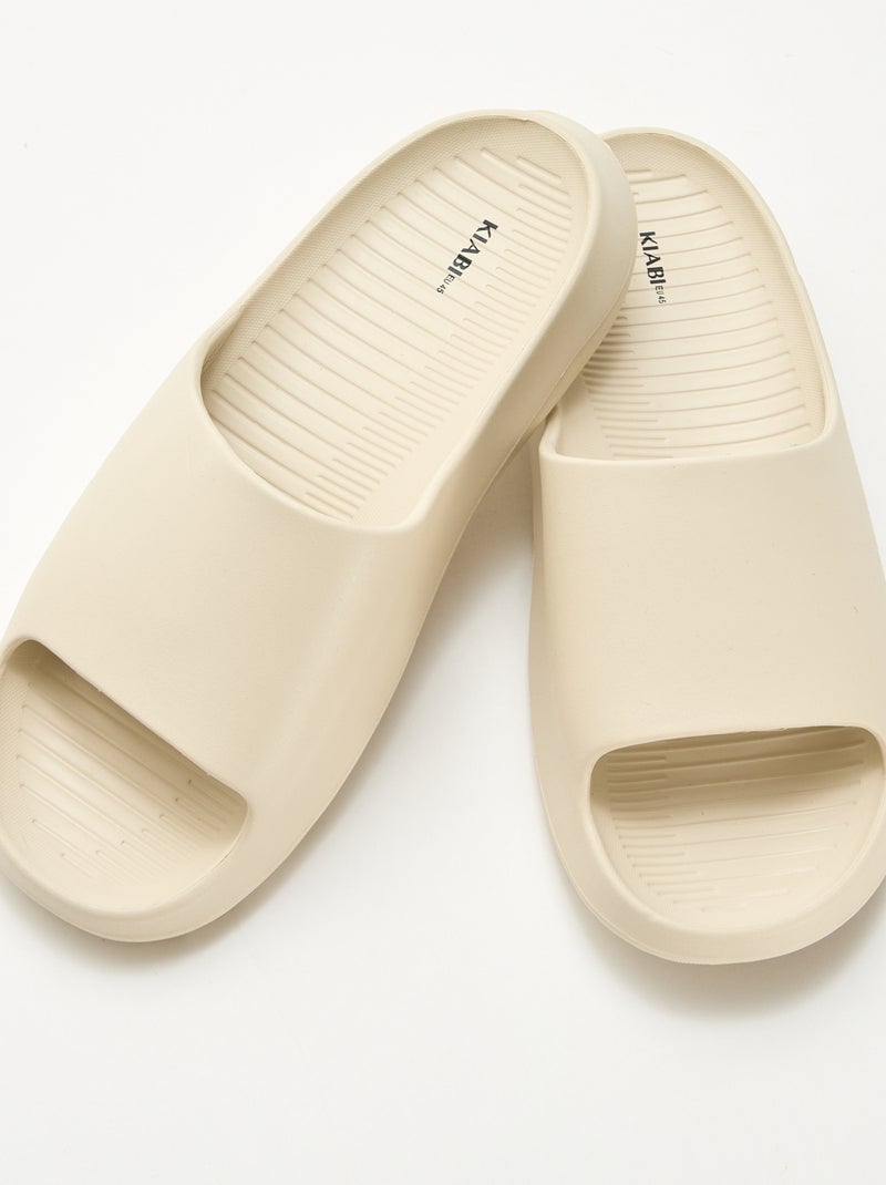 Chinelos de Piscina com Plataforma Branco - Kiabi