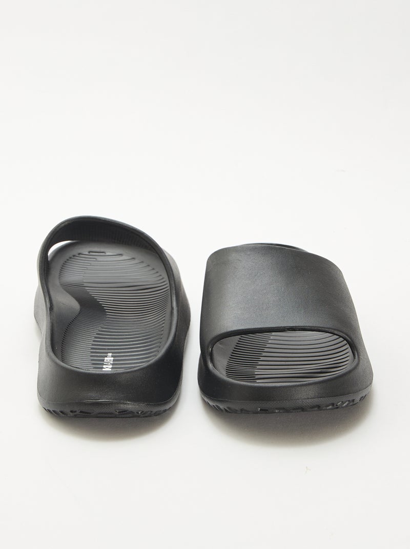Chinelos de Piscina com Plataforma Preto - Kiabi
