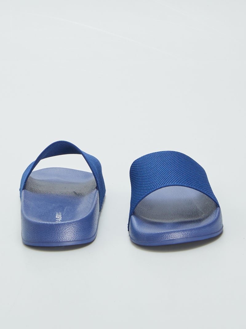 Chinelos de piscina lisos AZUL - Kiabi