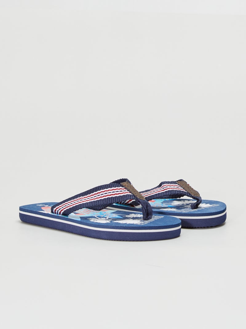 Chinelos de praia 'summer time' Azul - Kiabi
