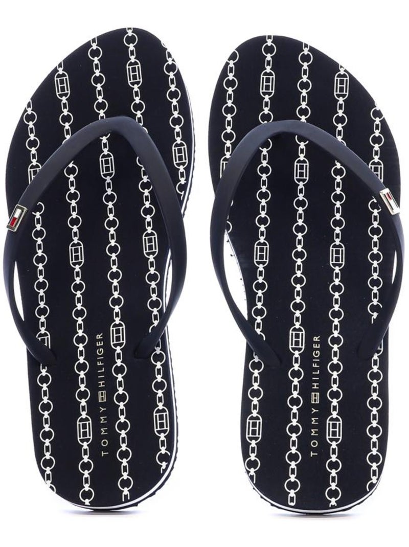 Chinelos de Praia Tommy Hilfiger com Tira para Mulher Azul-marinho - Kiabi