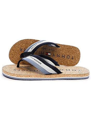 Chinelos de praia tommy hilfiger cork para homem